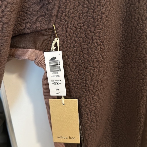 NWT ARITIZIA WILFRED FREE COYOTE SHERPA JACKET - Picture 3 of 4